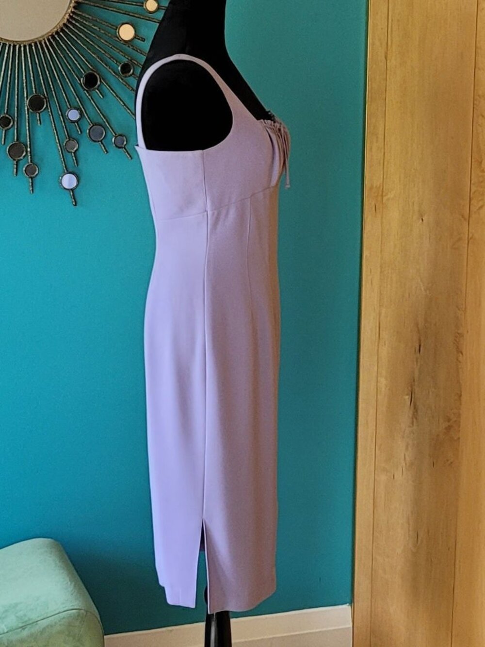 EUC! | Vintage PRICE ROMAN Midi Dress | Pale Lavender/Lilac | Size 6 - Picture 3 of 8